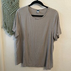 Old Navy blue and White Striped Tee
